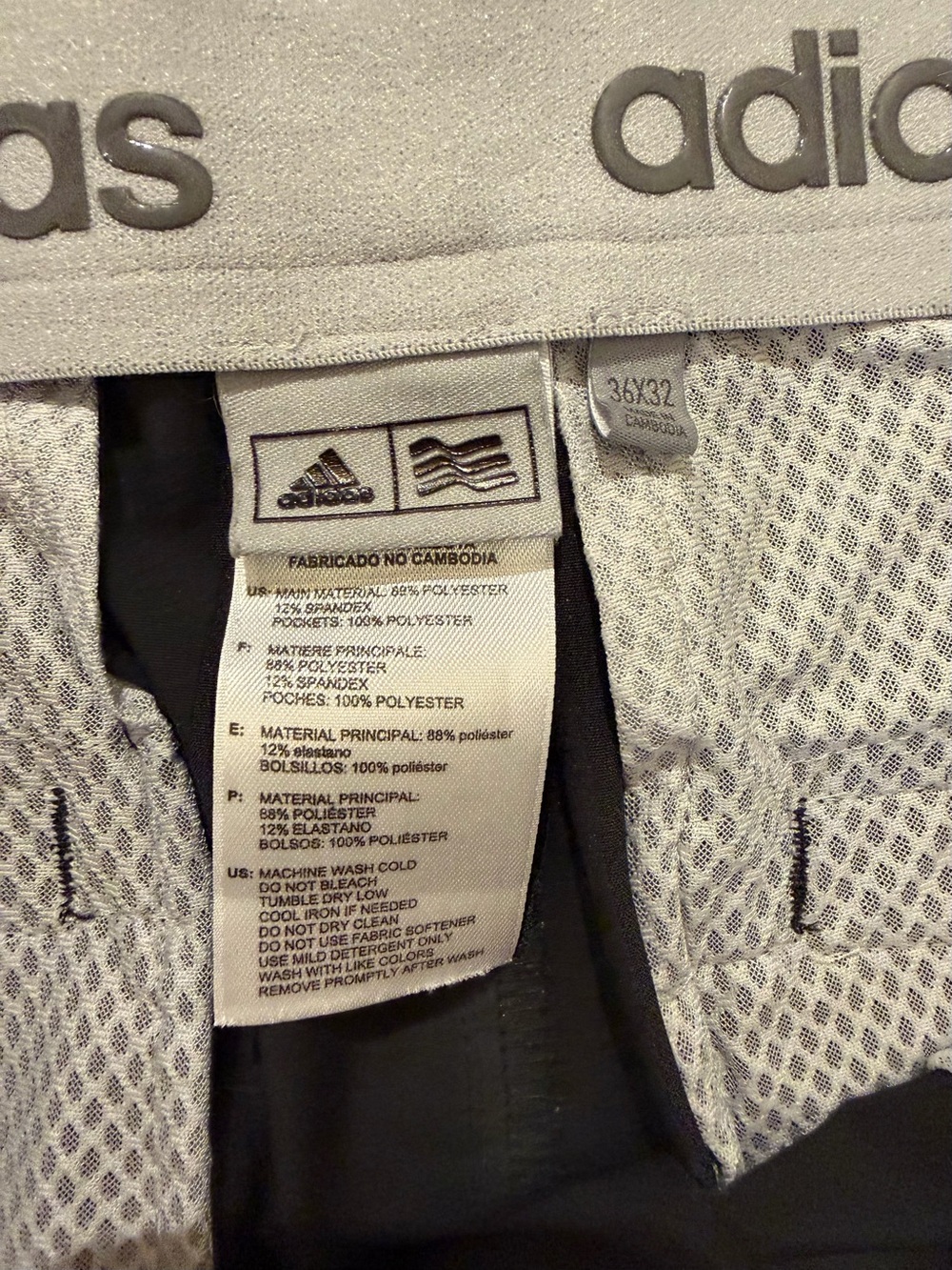 Adidas Men’s Golf Pants 36x32 Black Outdoor Sporty Clothes Chino - Picture 3 of 5